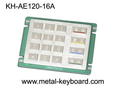 China Anti - rusty Stainless Steel Numeric Panel mount Keypad in 4x4 Matrix 16 Keys for sale