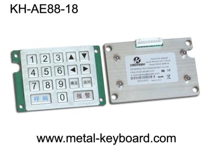 China Industrial Metal Keypad with Anti - vandal , IP 65 waterproof keypad with long life for sale