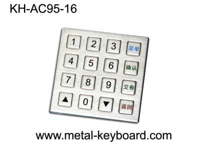 China Industrial Metal Numeric Keypad 4 X 4 Matrix , IP 65 Water - proof Keypad for sale