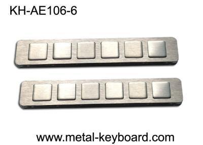 China Kiosk Function Customizable panel mount keypad with 6 Keys , FCC for sale