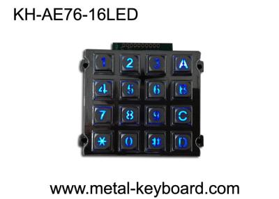 China Rugged Numeric Keypad , Metal Kiosk Keyboard with 16 Keys Backlit Dot Matrix for sale