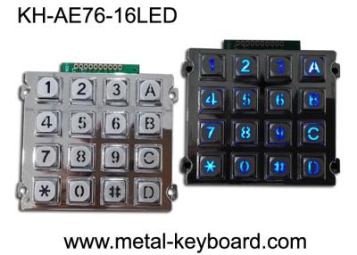 China Telclado numérico interior iluminado del metal del control de acceso con 16 la parte posterior - llaves ligeras en venta
