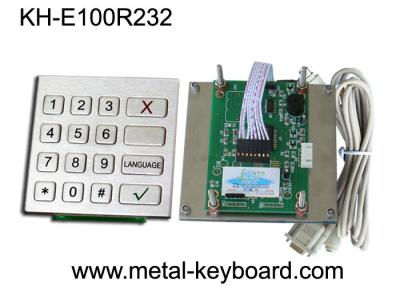 China Vandal Proof Kiosk / ATM Checking Devices Metal Numeric Keypad Outdoor , 16 Function Keys for sale