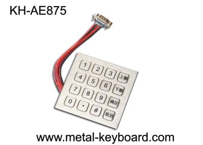 Китай Изготовленные на заказ промышленные клавиатура киоска металла/кнопочная панель цифров с 16 ключами продается