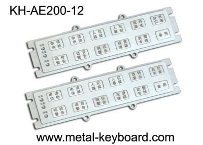 China Custom Metallic Liquid - Proof Industrial Metal Kiosk Keyboard with 12 keys for sale