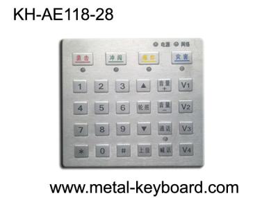 China Dust proof Panel Pounting Metal Access Control Keyboard with 28 Keys for sale