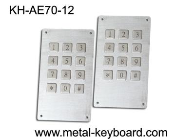 China Industrial Stainless Steel Kiosk Keyboard with 12 Keys / 7 Pin Connector for sale