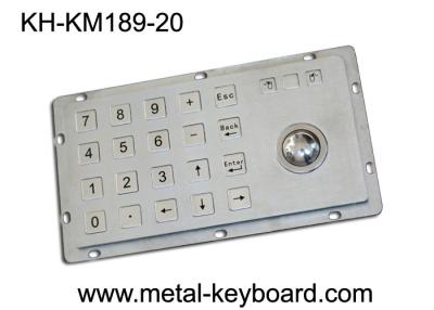 China Rugged Kiosk Entry Keypad With Trackball , 24 Keys Stainless Steel Keypad for sale