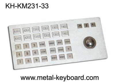 China Ruggedized Metal Panel Mount Industrial Keyboard with Trackball for sale