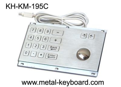 China Rugged Stainless Steel Panel Mount Keyboard with Trackball IP65 Rate Dustproof for sale