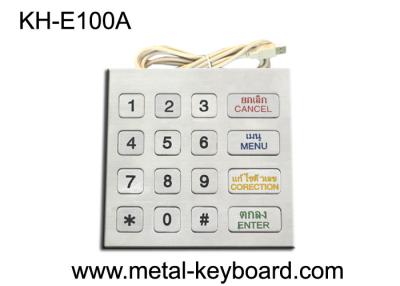 China Vandal resistant Metal Keypad / Metallic Digital Keypad with Multi - Language for sale