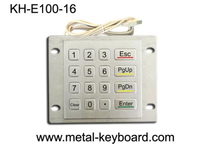 China Weatherproof Metal Keypad With Top Panel Mounting , 16 Button Checking Device Keypad for sale