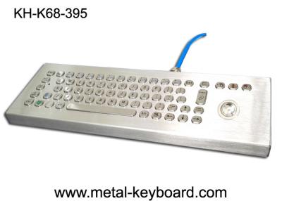 China Stand Alone Vandal Proof Keyboard 70 Metal Computer Keyboard Layout And Trackball Mouse for sale