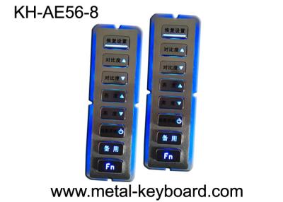 Китай Освещенные контржурным светом ключи приведенные матрицы кнопочной панели 8 металла большие в крытых или на открытом воздухе условиях продается