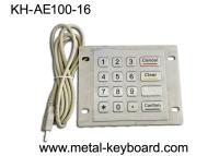 China Metal industrial a prueba de polvo del telclado numérico del acero inoxidable del puerto de USB con 16 llaves planas en venta
