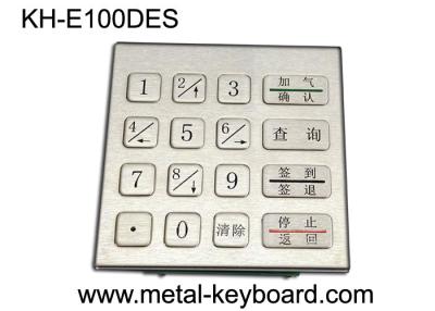 China Rugged Stainless Steel Security Keypad Entry 16 Keys In 4x4 Matrix for sale