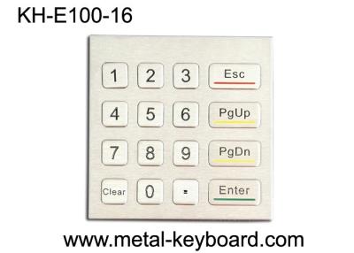 China 10mA Rugged Waterproof Access Control Keypad 16 Key Stainless Steel Numeric Keypad for sale