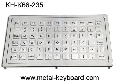 China 20mA PS2 Rugged Stainless Steel Keyboard 800dpi Panel Mount 66 Keys for sale
