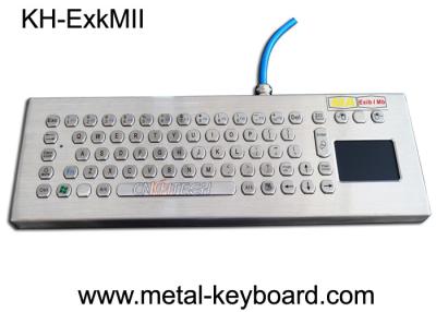 China Explosion Proof Stainless Steel Keypad , Industrial Pc Keyboard With Touchpad for sale