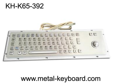 China IP65 Waterproof Industrial PC Keyboard Stainless Steel 65 Keys With Trackball for sale