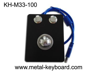 China Panel Mount Industrial Pointing Device Black Metal Trackball IP65 Smooth Operation for sale