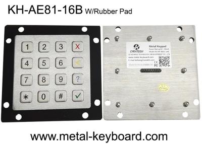 China PS/2 4X4 Layout Ruggedized Metal Keypad FCC For Kiosk for sale