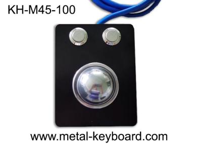 China Waterproof Industrial Trackball Mouse Electroplated Black Stainless Steel for sale