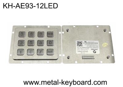 China SS PS2 3x4 Matrix Waterproof Metal Keypad 12 Keys Backlit Panel Mount for sale
