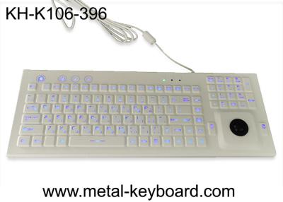 China Teclado numérico da montagem do painel do Trackball da resina do teclado da borracha de silicone de 104 chaves do FN à venda