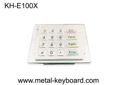 China 4x4 16 Keys Metal Keypad , Rugged stainless steel panel mount kiosk keypad for sale