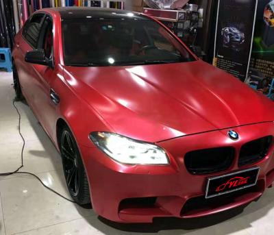 China Stretchable Car Vinyl Wrap , Gloss Metallic Red Vinyl Wrap for sale