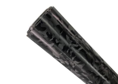 China 3D Black Carbon Fibre Car Wrap Silicone coated with air channels for sale