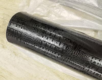 China Flexible Adhesive Car Interior Panel Wrap Crocodile Leather Grain Texture Vinyl Auto Wrap Sticker for sale