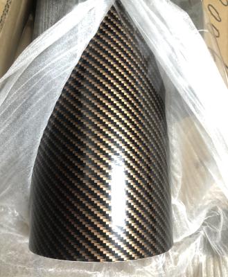 China 2.a hoja de la fibra de carbono del negro de Brown para el abrigo auto-adhesivo decorativo del vinilo del cuerpo interior del coche en venta