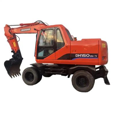 China Used Hydraulic Drive Doosan Wheeled Excavator DH150W-7 For Construction Projects for sale