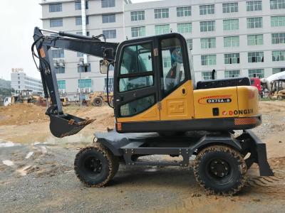China Xinyuan XY75W Used Excavator Equipment , 7T Used Wheeled Excavator for sale