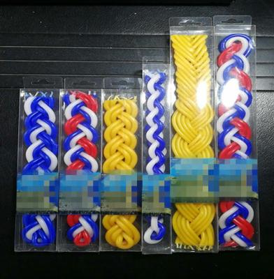 China Havdalah candle paraffin/beewax material with clear PVC/PETbox stick by printed label for sale