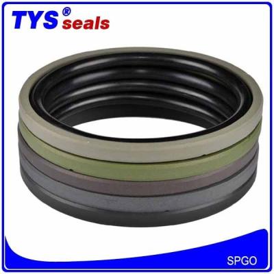 China Bronze Powder Filled Hydraulic Piston Seals PTFE NBR Compact SPGO for sale
