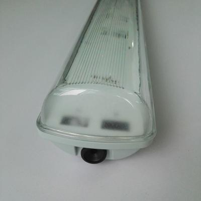 China Warehouse LED T8 fluorescent lamp/waterproof double-tube lamp 1.2m PC waterproof IP65 18W flange linear lamp for sale