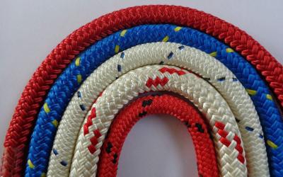 China PES Diamond Braided Rope Polyester Double Braided Rope 6-24mm for sale