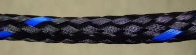 China Polyethylene Diamond Braided Rope White Blue Mixed Hollow Braid Rope for sale