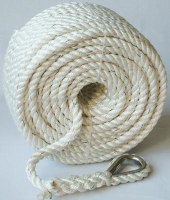 Китай Нилоновая веревка для якоря Функциональная веревка с тремя нитями 12-18 мм продается