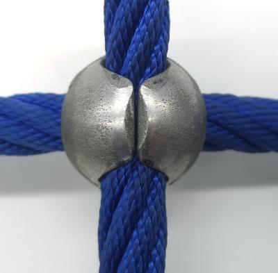 China 16mm Combi Rope Playground Spare Parts Aluminium X Connector for sale
