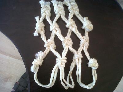 China Redes de arrastre con cuerda retorcida de doble nylon 2 x 4 mm 2 x 5 mm en venta