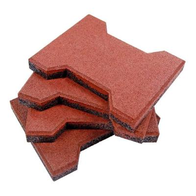 China Customized Color Rubber Brick Paver for sale