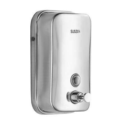 China User Friendly Hand Sanitizer Soap Dispenser Hotel Wall Mounted Soap Dispenser Stainless Steel Bathroom for sale
