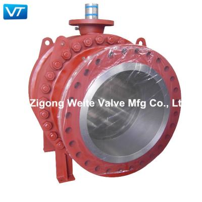 China ASME B16.10  Carbon Steel Flanged Ball Valve WCB Big Size 30 Inch for sale
