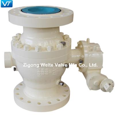 China WCB Cast Iron Flanged Ball Valve Trunnion Mounted 10'' Class 900 for sale
