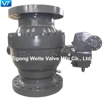 China WCB Carbon Steel Flanged Ball Valve 600LB 16'' Large Diameter Ball Valves for sale