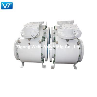 China API 6D Electric Actuator Ball Valve Forged Steel Trunnion Ball Valve A350 for sale